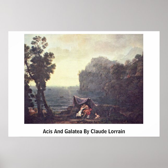 Acis And Galatea By Claude Lorrain Poster (Front)