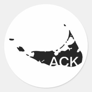 ACK Nantucket Classic Round Sticker