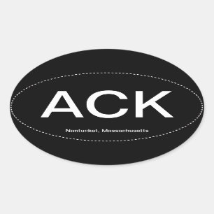 ACK Nantucket Oval Bumper Sticker