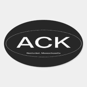 ACK Nantucket Oval Bumper Sticker