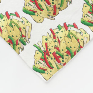 Ackee and Saltfish Cod Jamaican Caribbean Food Fleece Blanket