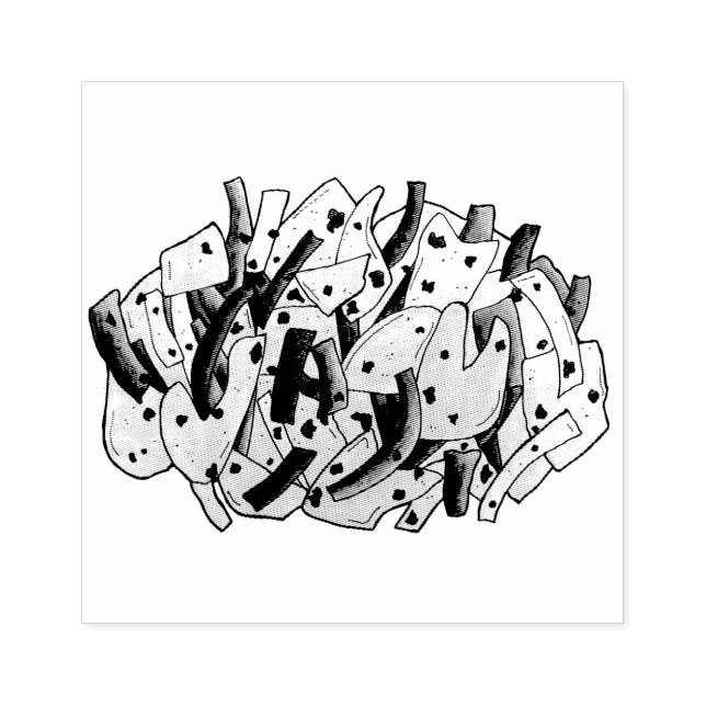 Ackee and Saltfish Cod Jamaican Caribbean Food Rubber Stamp (Imprint)