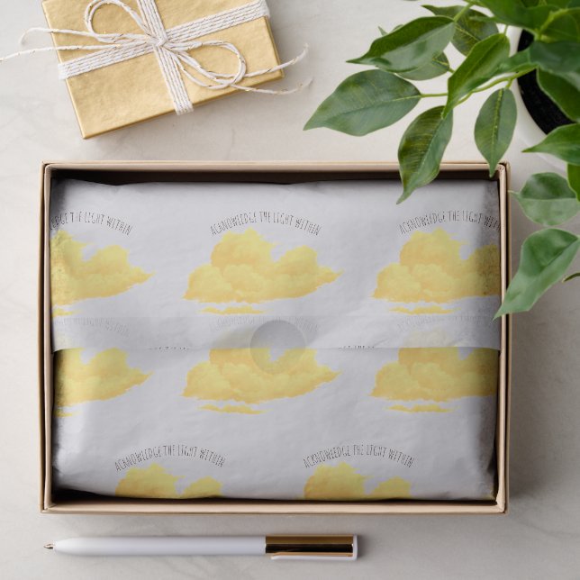 'Acknowledge The Light Within' Calm Motivational Tissue Paper (Gift)