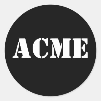 ACME novelty Classic Round Sticker