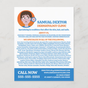 Acne Design, Dermatologist, Dermatology Clinic Flyer