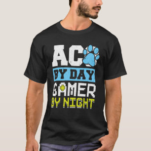 Aco By Day Gamer By Night Animal Control Officer T-Shirt