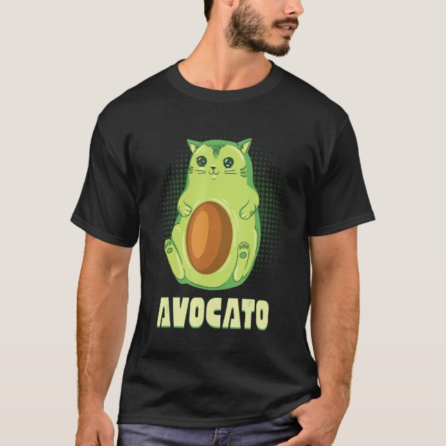 Acocato Avocado Cat Healthy Fruit Avocado T-Shirt (Front)
