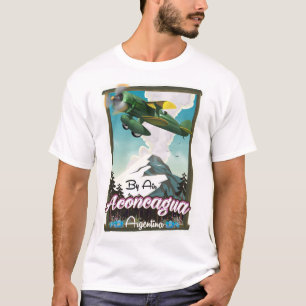 Aconcagua -Argentina vintage flight poster print. T-Shirt