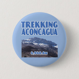 Aconcagua Mountain High Altitude Climbing 6 Cm Round Badge