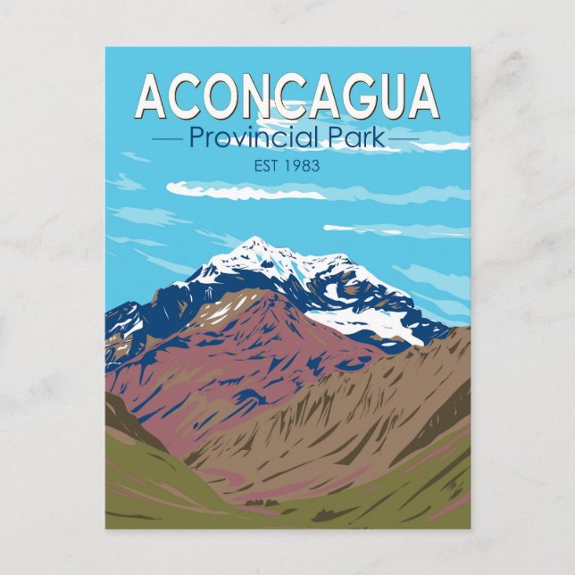Aconcagua Provincial Park Argentina Travel Vintage Postcard (Front)