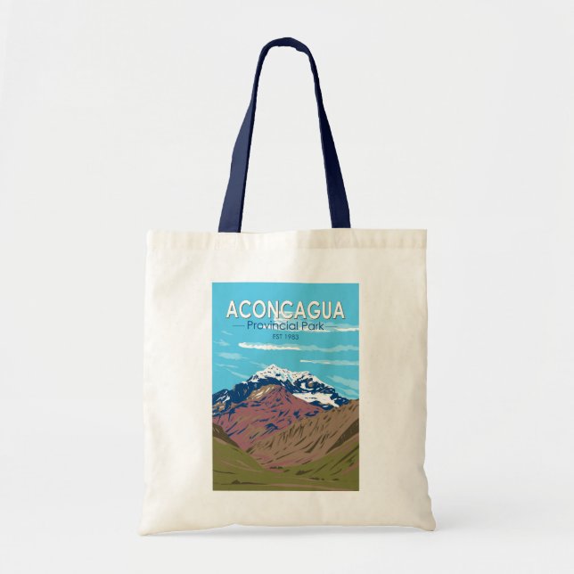 Aconcagua Provincial Park Argentina Travel Vintage Tote Bag (Front)
