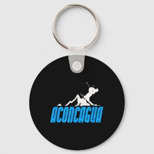 Aconcagua Skiing Snowboarding France Resort Distre Key Ring