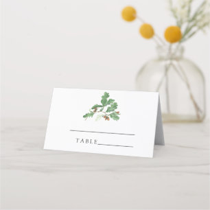 Acorn branch - fall wedding place cards