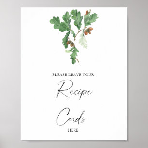 Acorn branch - Your recipe card here Poster