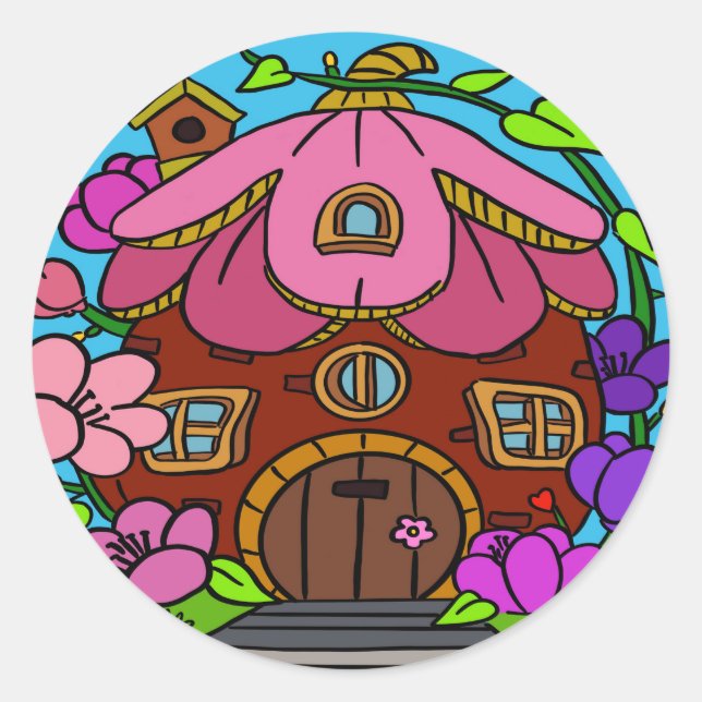 acorn classic round sticker (Front)