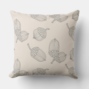 Acorn Cream/Mulberry Designer Pillow