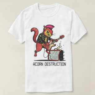 "Acorn Destruction" Punk Rock Squirrel Graphic T-Shirt