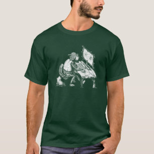 Acorn elf playing on computer T-Shirt