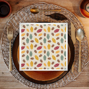 Acorn & Fall Leaves  Napkin