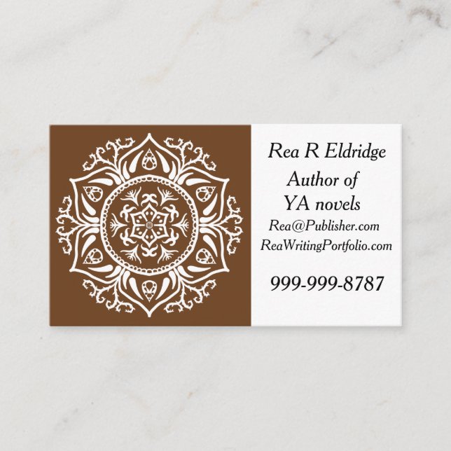 Acorn Mandala Business Card (Front)