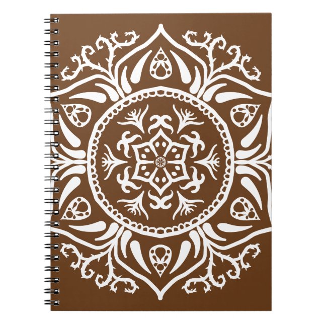 Acorn Mandala Spiral Notebook (Front)