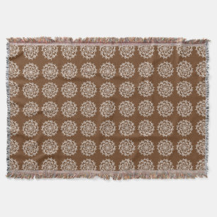 Acorn Mandala Throw Blanket