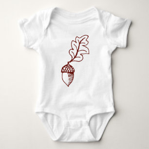 Acorn One Piece Baby Infant Romper Oak Tree Creepe Bodysuit