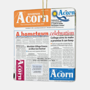 Acorn Ornament Heading Both Sides Printed