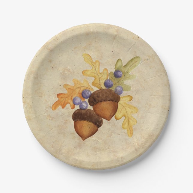 Acorn Paper Plate (Front)