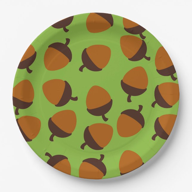 Acorn Paper Plate (Front)