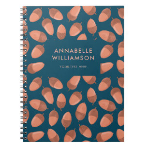 Acorn pattern notebook