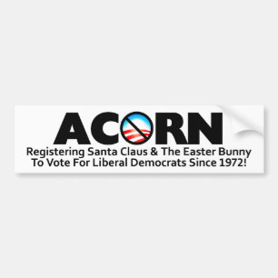 Acorn: Registering Santa Bumper Sticker