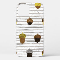 Acorn seamless pattern. Autumn surface decoration.