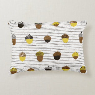Acorn seamless pattern. Autumn surface decoration. Decorative Cushion
