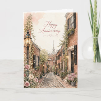 Acorn Street Anniversary Love Card