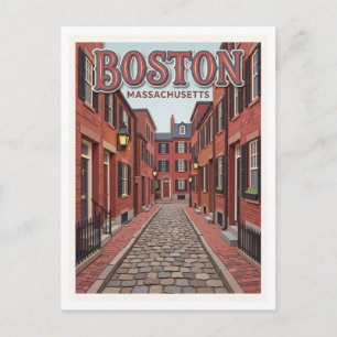 Acorn Street Boston Massachusetts Postcard