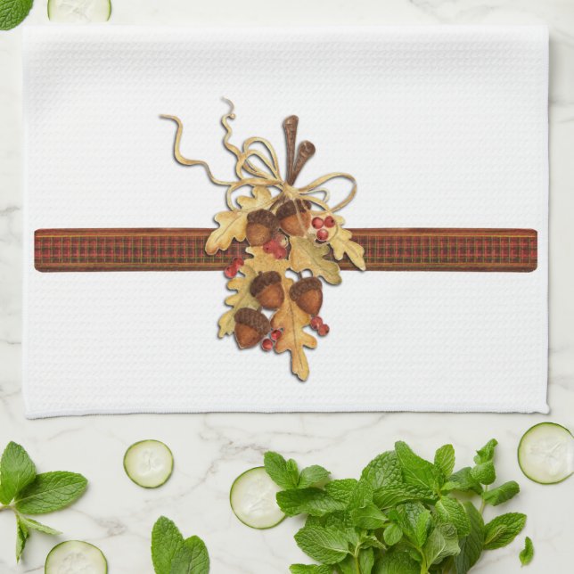 Acorn Tea Towel (Folded)