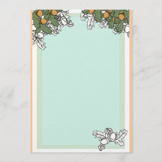 acorn wedding invitation linen finish
