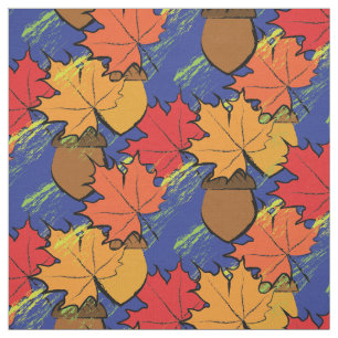 Acorns and leaves I Fabric