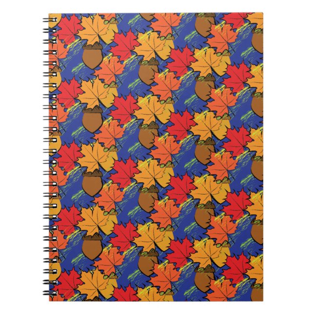Acorns and leaves I Spiral Notebook (Front)