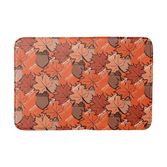 Acorns and leaves II Bath Mat (Front)