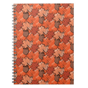 Acorns and leaves II Spiral Notebook