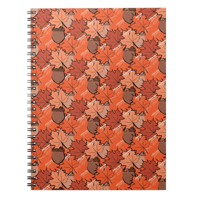 Acorns and leaves II Spiral Notebook (Front)