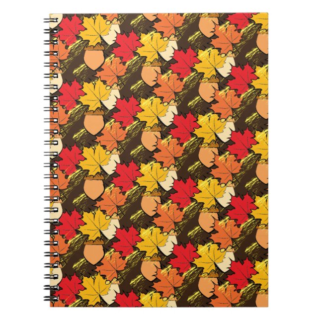Acorns and leaves IV Spiral Notebook (Front)