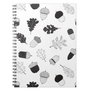 Acorns and leaves notebook