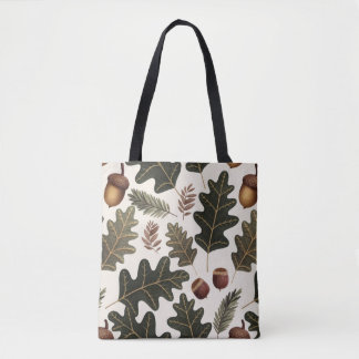 Acorns and Leaves Shopping Errand Tote Bag