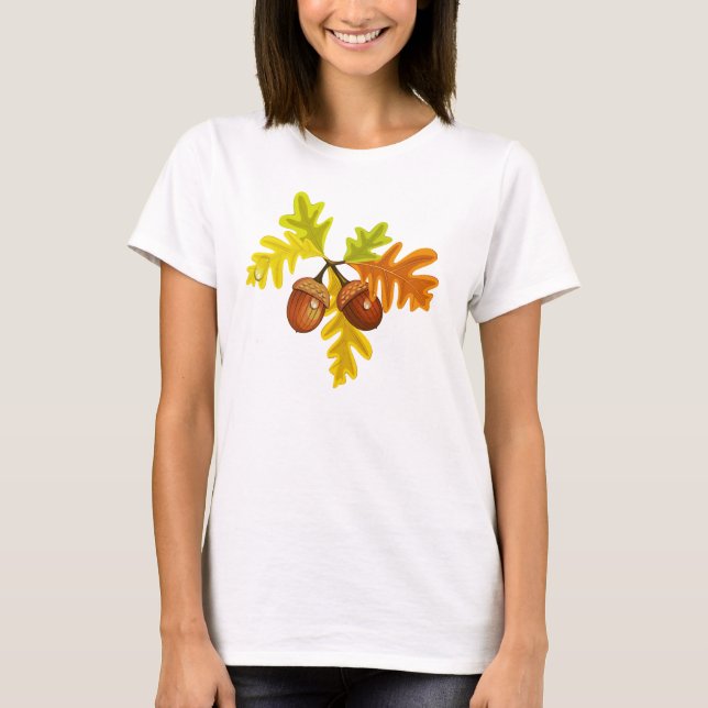Acorns and Leaves T-Shirt (Front)