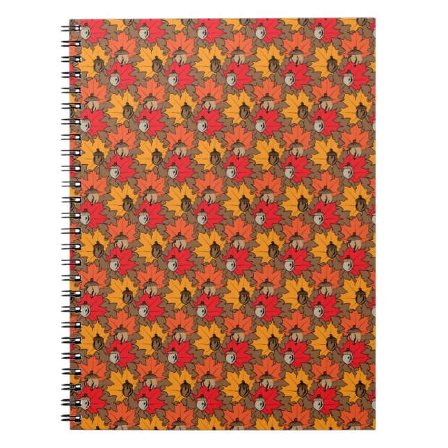 Acorns and leaves V Spiral Notebook (Front)
