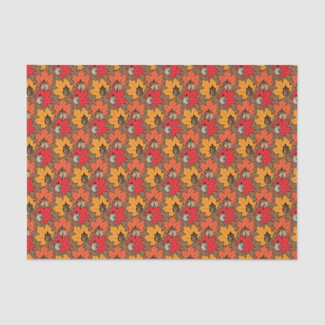 Acorns and leaves V Tissue Paper (Front)