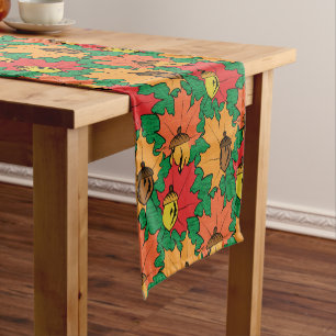 Acorns and leaves VI Short Table Runner
